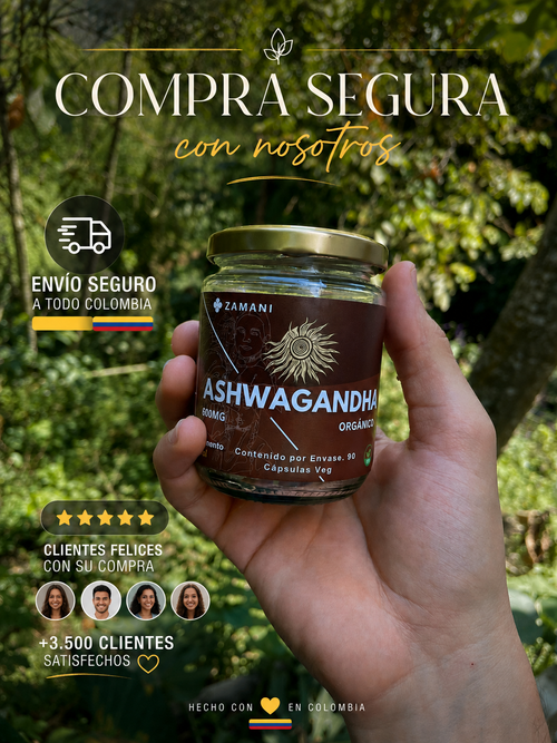Ashwagandha Colombia Natural 600mg – 90 Cápsulas Veg